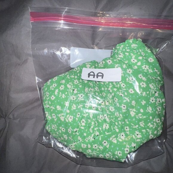 LUSH Green Floral Print Ruched Front Smocked Back Cami Tank Top Women Size 2X - Picture 10 of 10